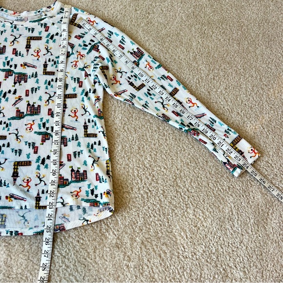 AERIE Thermal Waffle Winter Ski Theme Matching Paja Set—SZ. Top M/Bottoms S - Picture 11 of 17